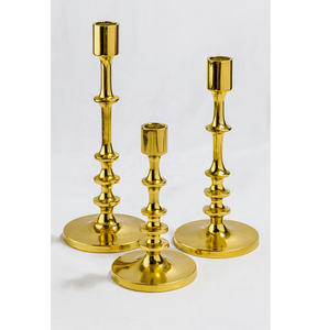 Elegante Metal Aluminio Tapper Acabado en latón Soporte de vela Diseño minimalista moderno Uso interior de Navidad - Product Image 5