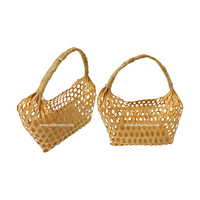 Panier de rangement en bambou naturel tissé à la main, écologique, style antique, personnalisable pour fruits/œufs, décoration de cuisine et de maison