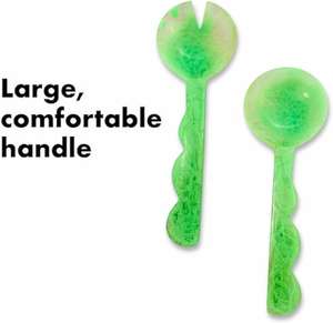 Handmade <b>Resin</b> Green Salad Server Spoon Set Colorful Modern Kitchen Utensils Tableware <b>Resin</b> <b>Crafts</b> - Product Image 3