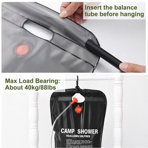 Portable 5 Gallons Solar Heated <b>Shower</b> Bag for Camping Bath and Water <b>Storage</b> Quality Bath Product - Product Image 5