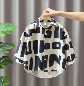 Camisa Casual de Manga Larga para Niños, Transpirable, Ecológica, de Alta Calidad, con Estampado de Dibujos Animados, con Botones, 100% Algodón, para Verano - Product Image 4