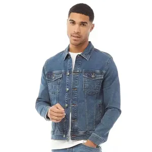 Casual Men's <b>Denim</b> <b>Jacket</b> 100% Cotton Single Breasted <b>Custom</b> Logo Print Autumn Streetwear Fashion Embroidery - Product Image 6