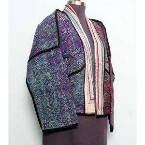 เสื้อแจ็คเก็ตผ้าฝ้ายถักสำหรับผู้หญิง สไตล์โบโฮ ลายพิมพ์บล็อก ลายดอกไม้ ปักลาย ติดกระดุม เป็นมิตรกับสิ่งแวดล้อม ใส่ได้สองด้าน แห้งเร็ว - Product Image 4