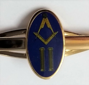 Pinza de Corbata Masónica Escocesa Vintage Chapada en Oro con Esmalte Azul, Regalia Masónica de Primera Calidad, Nueva, Personalizada - Product Image 6