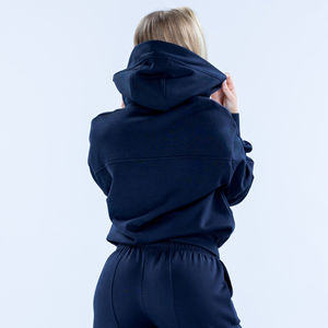 Women Winter <b>Hoodie</b> Streetwear Oversized Zip Printed Custom Front Casual Urban Fashion <b>Fleece</b> 100% Cotton <b>Lined</b> 220g Wholesale - Product Image 2