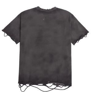 T-shirt vintage pour homme, 100% coton, coupe ajustée, déchiré, décontracté, en tissu Oxford, écologique, best-seller - Product Image 1