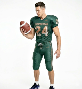 Uniforme de Fútbol Americano de Secado Rápido, Venta Caliente, Calidad Premium, 100% Poliéster, Verde Oscuro, Ropa Deportiva Unisex al Por Mayor - Product Image 2