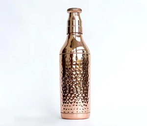 Bouteille d'eau en cuivre pour la consommation quotidienne, la gym, les magasins d'alimentation et de restauration, bouteille décorative pour l'eau potable, bouteille en cuivre - Product Image 2