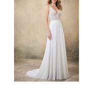 Nouvelle Arrivée Robe de Mariée de Luxe Longue en Dentelle à Imprimé Floral avec Logo Personnalisé 100% Contrôlée Qualité (QC) Grandes Tailles