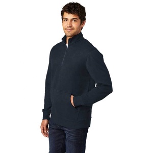 Suéter de punto para hombre con media cremallera, manga larga, a rayas, con bloques de color, cuello alto, ropa deportiva informal, sudadera de golf con cremallera de cuarto para hombre - Product Image 2