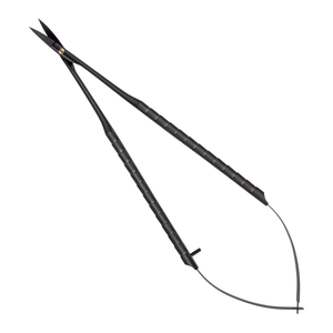 Ciseaux micro-courbés noirs Castroviejo 16,5 cm, ciseaux chirurgicaux dentaires, microchirurgie, acier inoxydable, ophtalmologie, chirurgie orale - Product Image 1