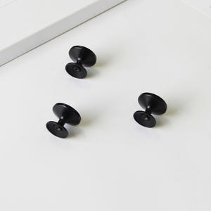 Eco-Friendly Zinc Alloy Hardware Materials Matte <b>Black</b> Cabinet <b>Knob</b> Modern Minimalist Round Drawer Handle for Kitchen Bathroom - Product Image 2