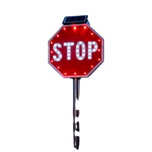 Panneau de signalisation routière à énergie solaire, longue durée de vie - Product Image 1
