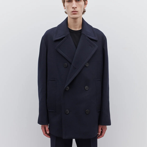 Abrigo de Estilo Urbano de Excelente Calidad, Color Sólido, con Botones, Talla Grande, para Otoño e Invierno, a la Moda - Product Image 2