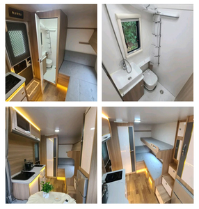 Mini caravana ligera de chapa galvanizada, casa rodante compacta con cocina y espacio para dormir, unidad de camping remolcable. - Product Image 5