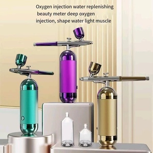 Kit de Compresor de Aire para Aerógrafo Inalámbrico Recargable con Luz Azul y Oxígeno 2025, Soporte para Pistola de Maquillaje de Uñas - Product Image 5