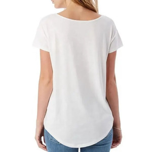 Camiseta de Manga Corta para Mujer, Estilo Dulce, Tejida, Antiarrugas, con Opción de Logotipo Frontal, Precio de Fábrica, Venta al Por Mayor - Product Image 6