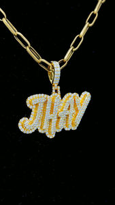 Bijoux de luxe personnalisé Hip Hop nom pendentif D couleur VVS Moissanite 925 pendentif en argent plaqué or pendentifs passer le test de diamant - Product Image 4