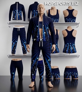 Ensemble personnalisé de débardeur et leggings par sublimation pour entraînement de cheerleading avec motif étoile et couleurs vives - Product Image 4