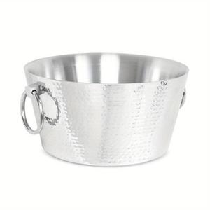 5 Litre Capacity Oval Shape Metal Champagne Ice Bucket With Handle Handmade Customizable Designs Beverage Cooler Ice Tub For <b>Bar</b> - Product Image 3