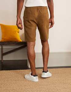 Pantalones Cortos de Algodón de Color Sólido para Hombre, con Bolsillos, Cintura Media, Estilo Casual, Cierre de Botón, Tejido Transpirable - Product Image 4