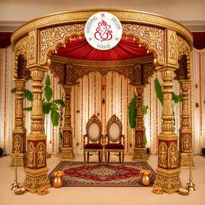 Indian <b>Wedding</b> Mandap Adjustable Crystal Stage Canopy <b>Frame</b> With Flower Stand Photo Decor <b>Wedding</b> Decoration - Product Image 1