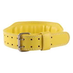 <b>Men's</b> Weightlifting <b>Belt</b> Cowhide Material Non-Slip Buckle Closure Adjustable Lumbar Support <b>for</b> <b>Gym</b> Bodybuilding Fitness - Product Image 3