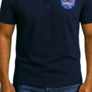 เสื้อเจอร์ซีย์บีบอัดปักลายสีน้ำเงินกรมท่าสำหรับผู้ชาย แขนสั้น สวมใส่สบาย เหมาะสำหรับชุดลำลอง ชุดทำงานประจำวัน และไลฟ์สไตล์ที่ผ่อนคลาย - Product Image 4