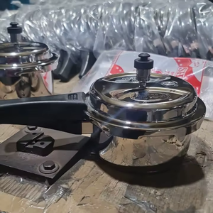 Stainless Steel Pressure <b>Cooker</b> 3.0L MAHADEV Durable Polished Exterior Gas Stove Compatible Outer Lid Closure Hand Wash Only - Product Image 2
