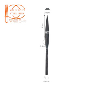 PRIX USINE – Lot de limes demi-aiguilles industrielles MD20 de 200 mm, modèle américain/standard, finition naturelle, coupe lisse, en acier robuste, pour bricolage - Product Image 1
