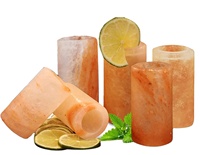 Verres à shot de tequila en sel rose de l'Himalaya 100% naturel, sculptés style religieux, écologiques, certifiés HALAL, Abbott Minerals