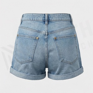 Shorts en jean pour femmes de haute qualité, tendance, décontractés, pour l'été, style streetwear, couleurs personnalisées, vêtements tendance - Product Image 2