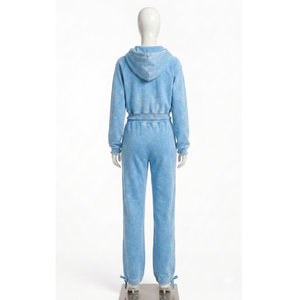 Ensemble de survêtement en molleton pour femmes, 2 pièces, sweat-shirt à capuche décontracté, pantalon de survêtement long avec poche, coupe classique, à porter toute l'année - Product Image 4