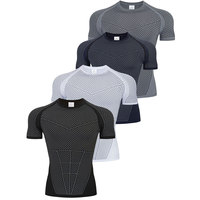 T-shirt ajusté Y-L pour homme, respirant, pour la course, le sport en extérieur, l'entraînement, la gym et l'exercice