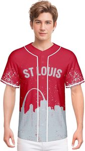 Camiseta de Béisbol Personalizada con Botones, Uniforme Cosido, Nombre y Número Personalizados, Regalo para Fanáticos, Hombres, Mujeres y Jóvenes - Product Image 2