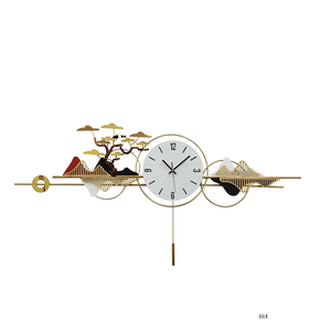 Modern Creative Iron Living Room Wall <b>Clock</b> Vintage Fashion 3D Needle Display Light Luxury Single Face Moisture-Proof Custom - Product Image 1