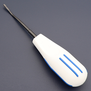 Elevador de Extracción Dental Mesial de Doble Curvatura con Línea Negra de 3mm, Mango de Plástico Negro de 16.5cm, Fino y Afilado - Product Image 1