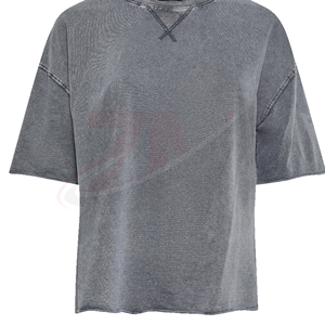 Camiseta Oversize para Mujer, Lavado Ácido, Estilo Vintage, Corte Holgado, Tela de Algodón Suave, Transpirable, Casual, Moda Urbana de Verano - Product Image 5