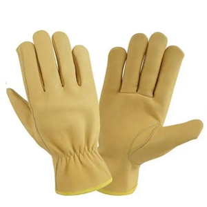 Gants de sécurité en cuir de chèvre de haute qualité avec manchette élastique antidérapante pour l'entraînement, protection confortable pour la voiture - Product Image 1
