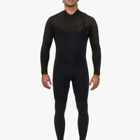 Combinaison de plongée unisexe en néoprène personnalisée, imprimée sur le devant, avec fermeture éclair sur la poitrine, manches longues, épaisseur 3,0 mm, pour le surf, la plongée, la natation et la plongée avec tuba