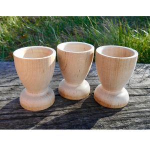 Classics Design Customised Logo 3 pieces Wood Egg Cup Round Shape For <b>Kitchenware</b> Egg Storage Stand - Product Image 6