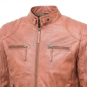 Customizable <b>Men's</b> Slim Fit Leather <b>Jacket</b> for Winter Zip-Up Warm Front Street Best Leather <b>Jacket</b> For Sale - Product Image 3