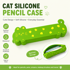 Set de Papelería con Estuche de Lápices con Diseño de Animales, Cierre de Cremallera, Impermeable, para Uso Escolar y de Oficina, Fácil de Limpiar, Multiusos, para Viajes - Product Image 3