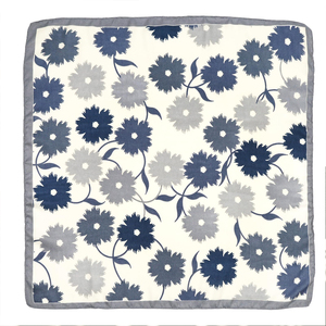 Écharpe carrée à imprimé floral en coton respirant, bandana décontracté pour femme, printemps-été - Product Image 1