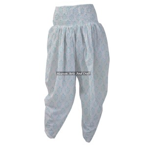 Hand Block Print Floral Pure Cotton Pajama Indian Cotton Soft Cotton Patiala Pants Comfort Fit For Women Daily Wear Gift For Her - Product Image 1