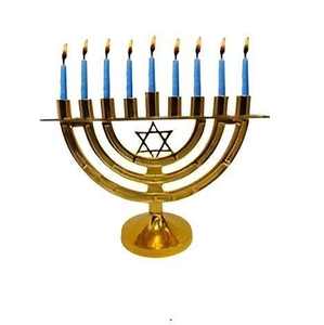 Menorah de nuevo estilo con acabado plateado, muy demandada, para iluminación decorativa de mesa en el hogar o villas, portavelas de Hanukkah. - Product Image 4