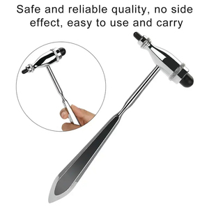 Instrument chirurgical manuel en acier inoxydable avec embout en caoutchouc noir pour examen ORL (oreille, nez, gorge) et pont osseux BBI-1870 CE - Product Image 1