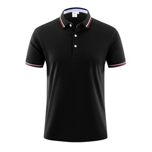 เสื้อเชิ้ตผู้ชายดีไซน์ใหม่ระดับไฮเอนด์ สไตล์ลำลอง สำหรับกอล์ฟและกีฬาอื่นๆ ผ้าแคนวาส ระบายอากาศได้ดี ปักโลโก้ได้ตามต้องการ คอเสื้อหลากสี แขนสั้น - Product Image 1