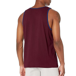 Camisetas sin mangas de entrenamiento de gimnasio para hombre, diseño acanalado ajustado, ropa de Fitness de material de algodón y LICRA 5% - Product Image 3