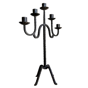 Home Decorative 5 Arms Iron <b>Candelabra</b> <b>Black</b> Finished for Wedding Party Living Room Interior Decorations Floor <b>Candelabra</b> - Product Image 1